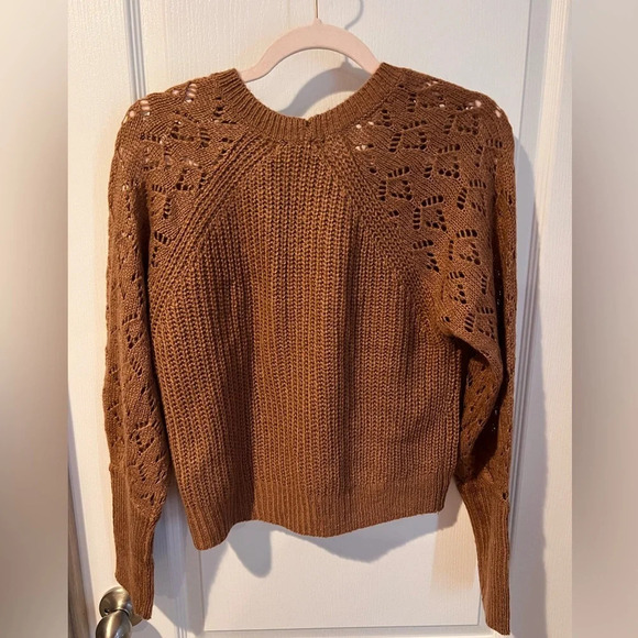 Moral Society sz small, brown button up sweater NWT. - Picture 5 of 7